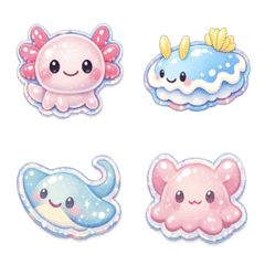 Stop! Sea creatures sticker (707)