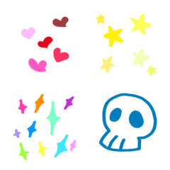 Simple handwritten colorful Emojis1