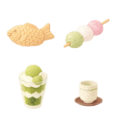 Elegant Japanese Sweets & Cafe Emoji
