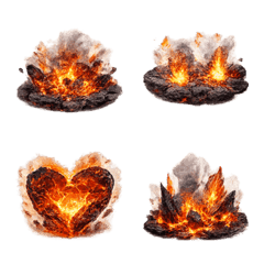 Realistic magma-Emoji