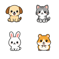 Cute & Round Animal Friends Emoji