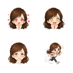 Cute Girl Daily Emoji