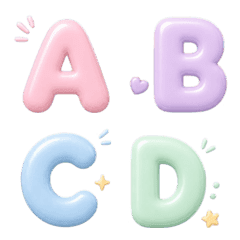 Pastel Emoji Letters