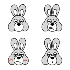Lazy Bunny Emoji - Simple & Daily Use