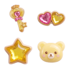 Puffy Jewel Emoji Pink&Yellow