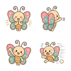 蝴蝶 莫蘭迪色鹽系 1