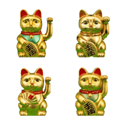 黃金招財貓！金運神社參拜表情貼