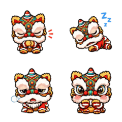 醒獅紅絨仔－喜慶40表情貼