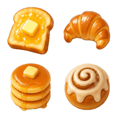 Glossy Puffy Bread Emojis