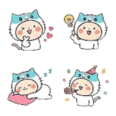 Yoshiyoshi Cat Hood Emoji