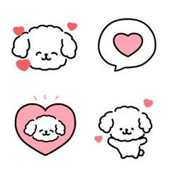 white toy  poodle emoji