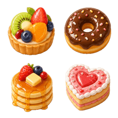 Glossy Puffy Sweets Emojis