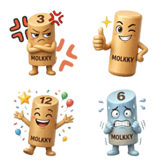 Molkky Basic emotion Emoji Vol.1