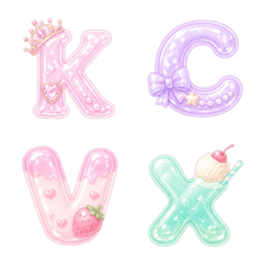 Glossy Pastel Alphabet Emojis