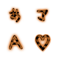 豹紋辣妹裝飾文字