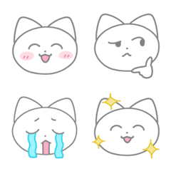 White cat 's emoji