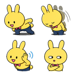 Yellow Rabbit Funny Emoji