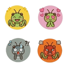 Praying Mantis Emotions Set
