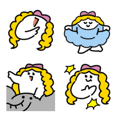 にっこりお嬢様 動く絵文字