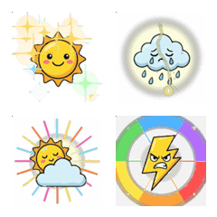 隨筆塗鴉風：天氣！傳達心情的天氣表情貼