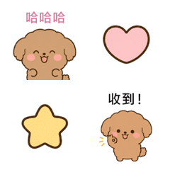 可愛狗狗表情貼2 玩具貴賓犬