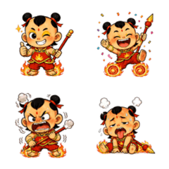 臉譜紅孩兒：火輪炸裂顏藝貼