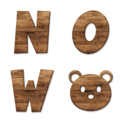 Wooden alphabet plate emojis