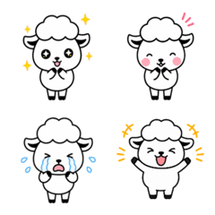 Soft & Cute Emotional Sheep emoji 1