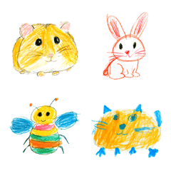Poorly drawn animals emoji