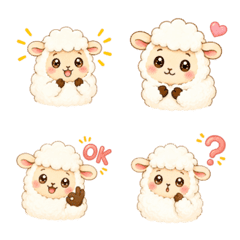 Soft & Fluffy Sheep emoji 1