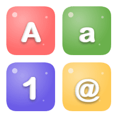 Alphanumeric characters | colorful 001