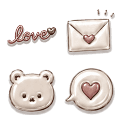 Stylish emojis in muted colors