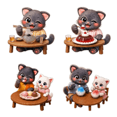 Kuro-chan Chilled Sweets Emoji Stickers
