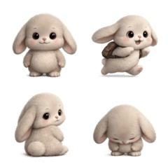 The cutest floppy-eared bunny emoji ever