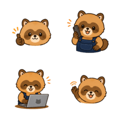 Tanuki Clerk Emoji for Business Use