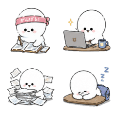 Cute Daily Emoji Vol 15 Work and Study