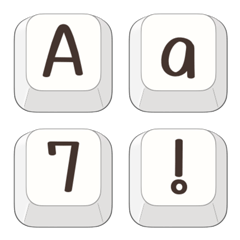 White Alphabet Keycaps