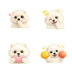 Cute dog:Pomeranian(White)