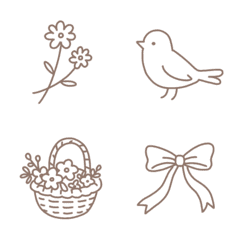 Handwritten botanical emoji