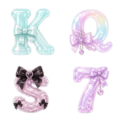 Glossy Ribbon Alphabet Emoji