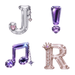 Chrome Glass Alphabet