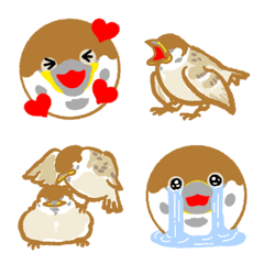Baby Tree Sparrows Emoji