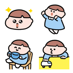 微笑的幼兒園男孩動漫表情符號