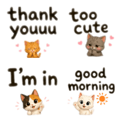 軟萌貓咪♡日常英文表情貼