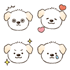 A laid-back, gentle dog emoji