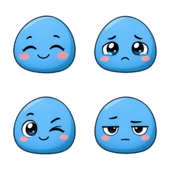 藍色小石表情