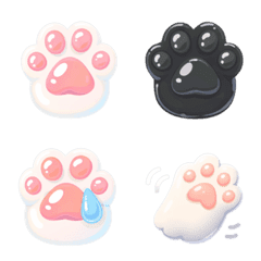 Squishy Gummy Dog Paw Emoji Set