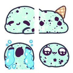 Somewhat loose chocolate mint ice cream