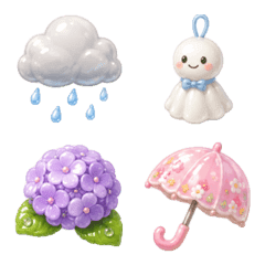 Glossy Rainy Day Emojis
