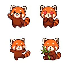 Yurukawa Red Panda Emoji003
